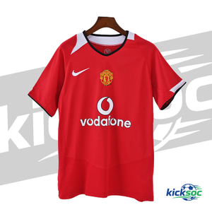 2004/2006 Manchester United Home Short-Sleeve Retro Red Shirt ( Fan )