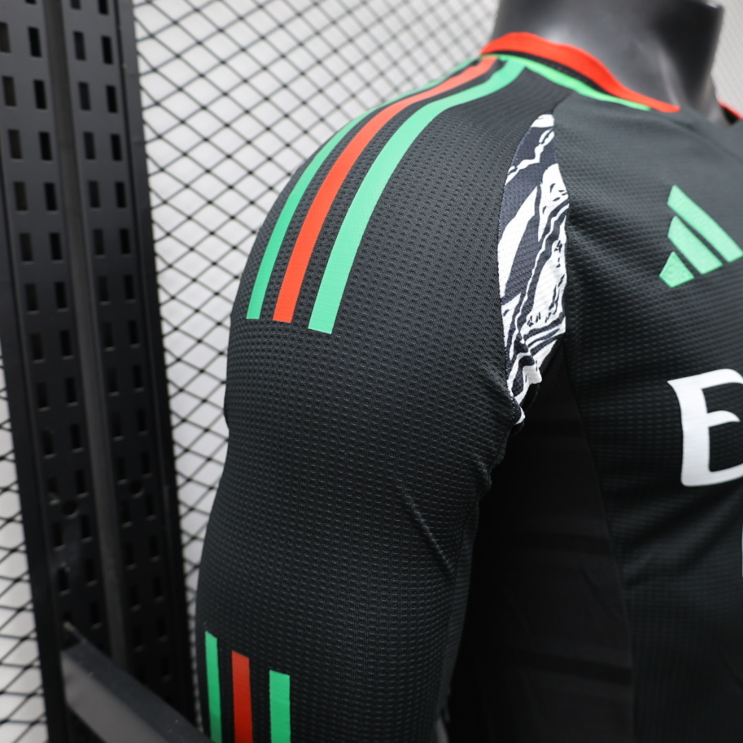 2024-2025 Arsenal Away Black Long-Sleeve Jersey (Player)