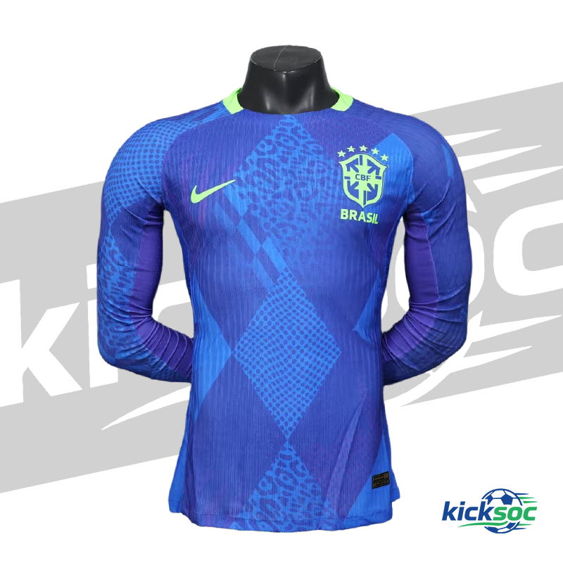 2025-2026 National Team Brazil Away Long-Sleeve Soccer Jersey ( Player ) 