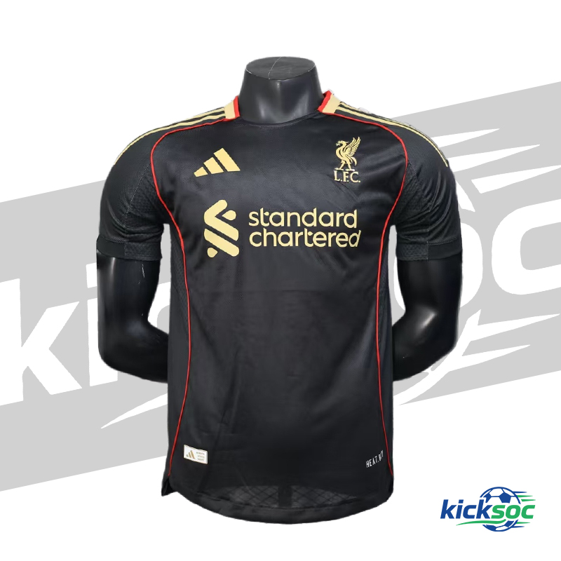 2025-2026 Liverpool Second Away Long-Sleeve Football Jersey (Player Version) 