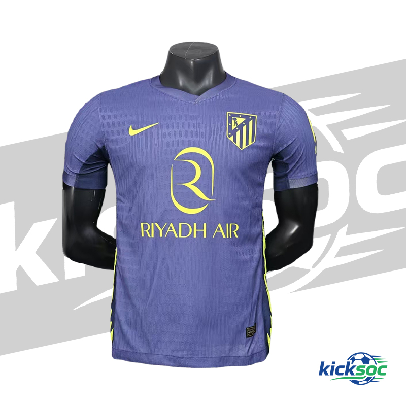 2025-2026 Atletico Madrid Away Soccer Quick-Dry Short Sleeve Jersey (player-version)