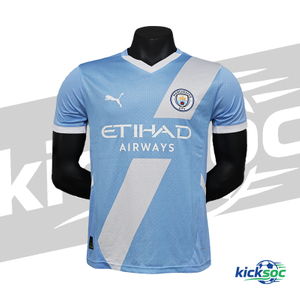 Manchester-City's-2025-2026-home--blue-short-sleeve-jersey【player-edition】