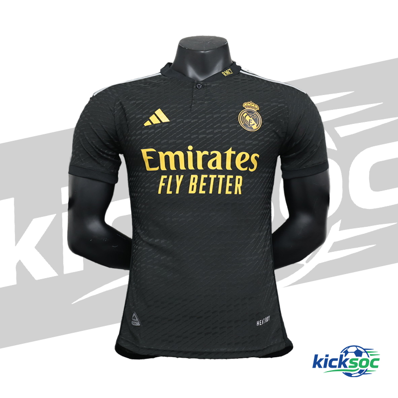 2023-2024 Real Madrid Second Away Black Short-Sleeve Jersey ( Player )