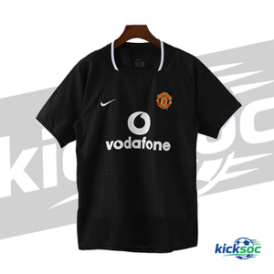 2003/2004 Manchester United Away Short-Sleeve Retro Black Jersey ( Fan )