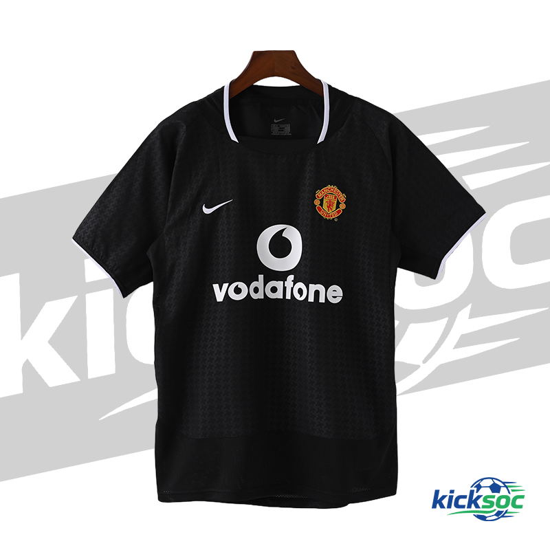 2003/2004 Manchester United Away Short-Sleeve Retro Black Jersey ( Fan )