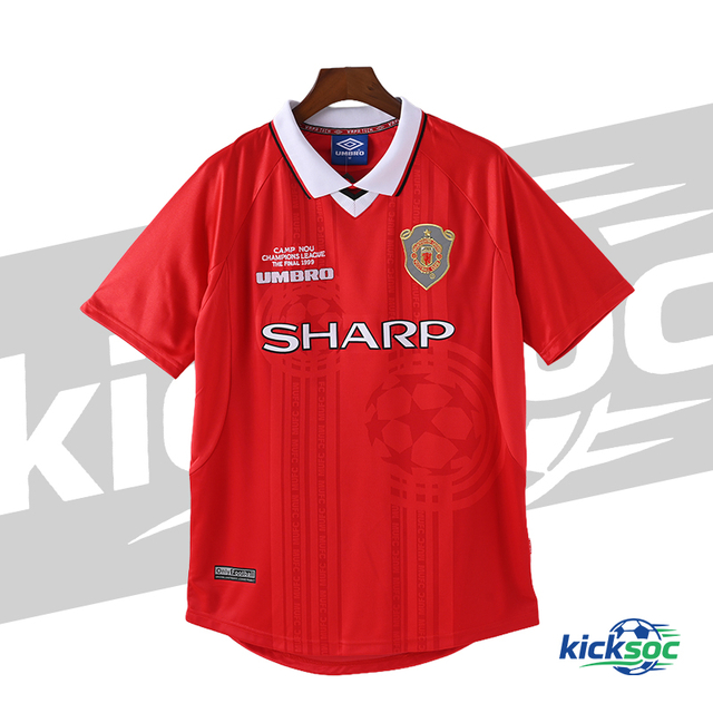 1999/2000 Manchester United Home Red Short-Sleeve Retro Jersey ( Fan ) 
