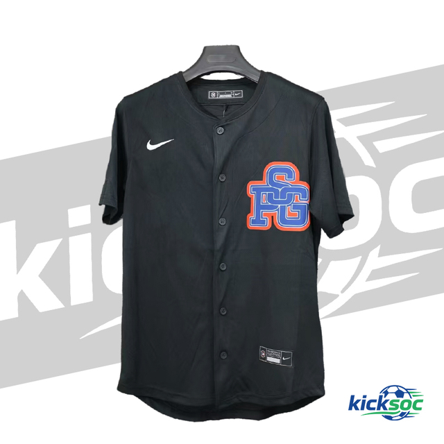 2025/2026 Paris Saint-Germain Baseball Short Sleeve Black football Jersey (Fan) 