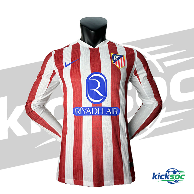 2025-2026 Atletico Madrid Home Long-Sleeve Football Jersey ( Player )