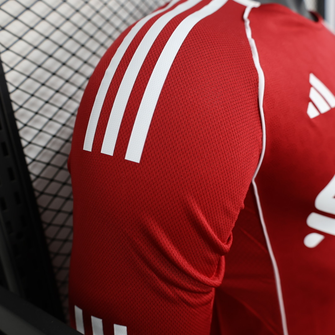  2025-2026 Liverpool Home Long-Sleeve Soccer Jersey (Player)