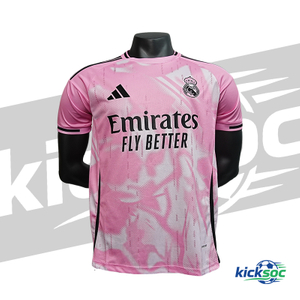 2024/2025 Real Madrid Football Training Pink Short-Sleeve Jersey ( Fan )