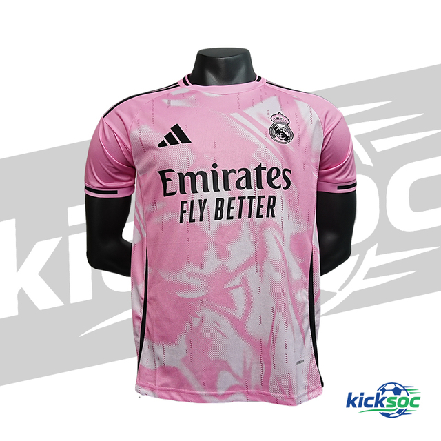 2024/2025 Real Madrid Football Training Pink Short-Sleeve Jersey ( Fan )