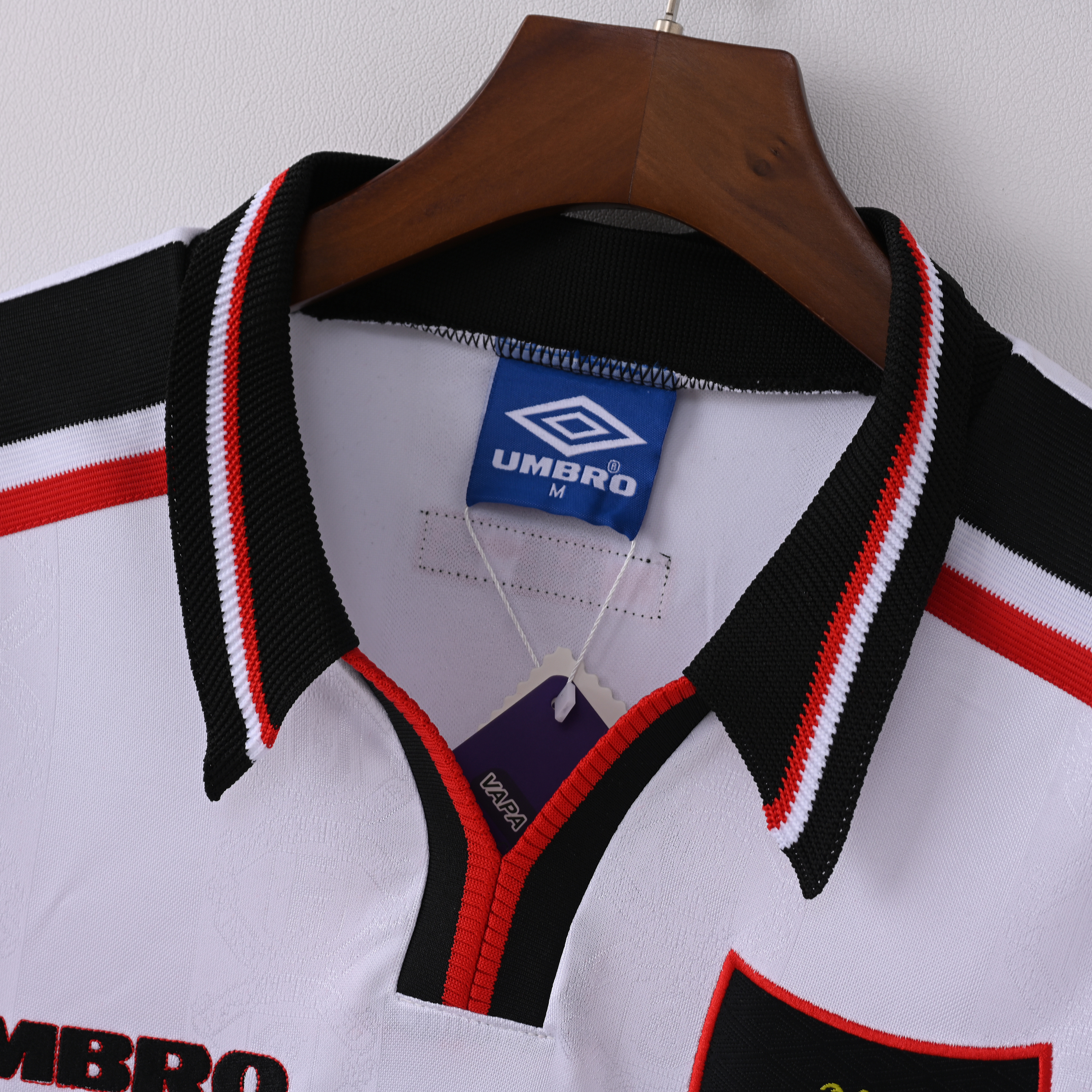 1998/1999 Manchester United Away Short-Sleeve Retro White Jersey ( Fan ) 