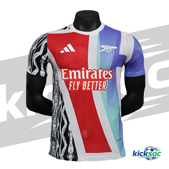  2024-2025 Arsenal Pre-Match Warm-Up Training Short-Sleeve Soccer Jersey (Player) 