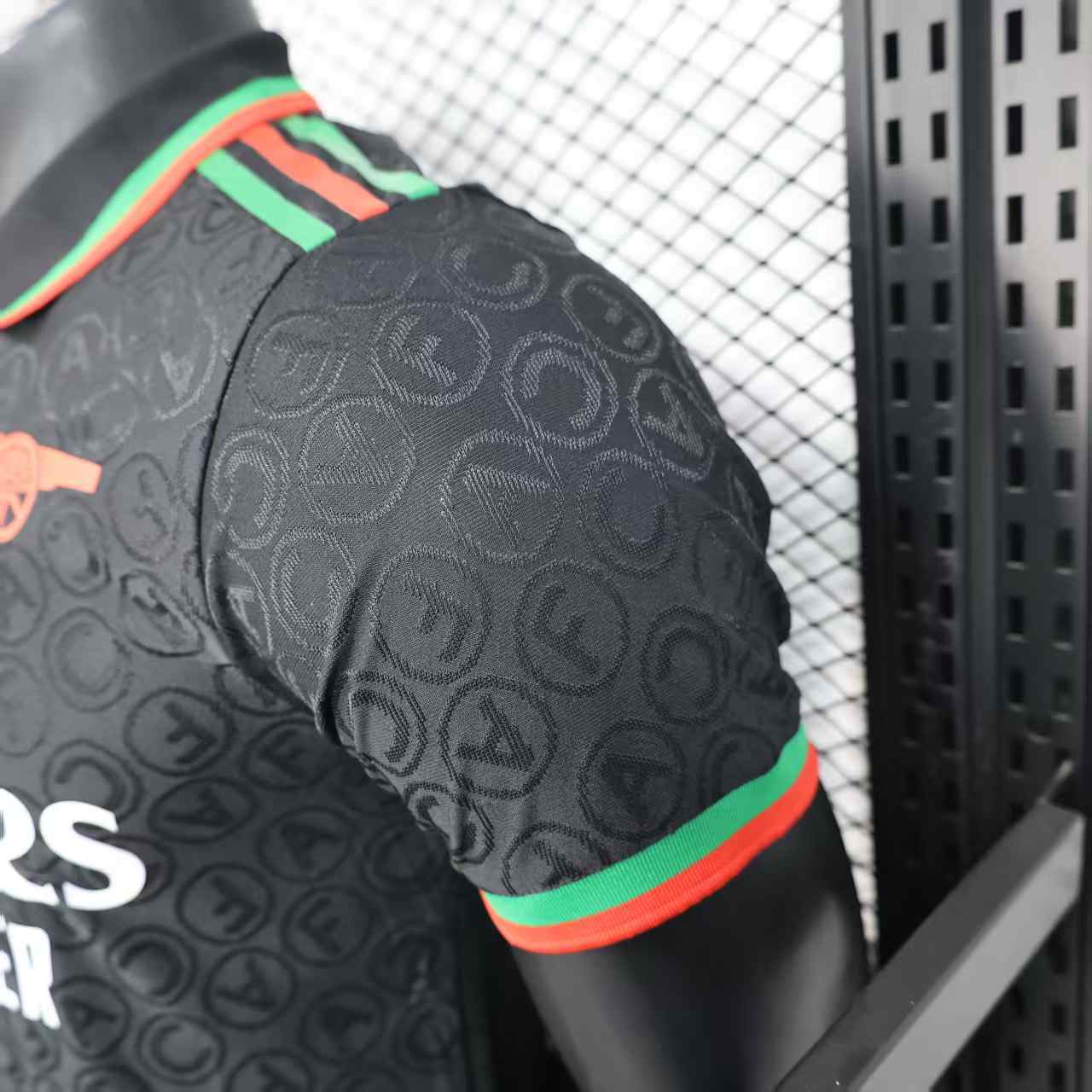 2025-2026 Arsenal Pre-Match Training Black Polo Short-Sleeve Football Jersey (Player)