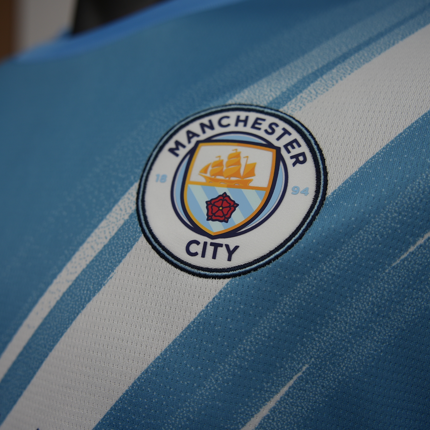 2025-2026 Manchester City home blue short sleeve jersey ( Fan )