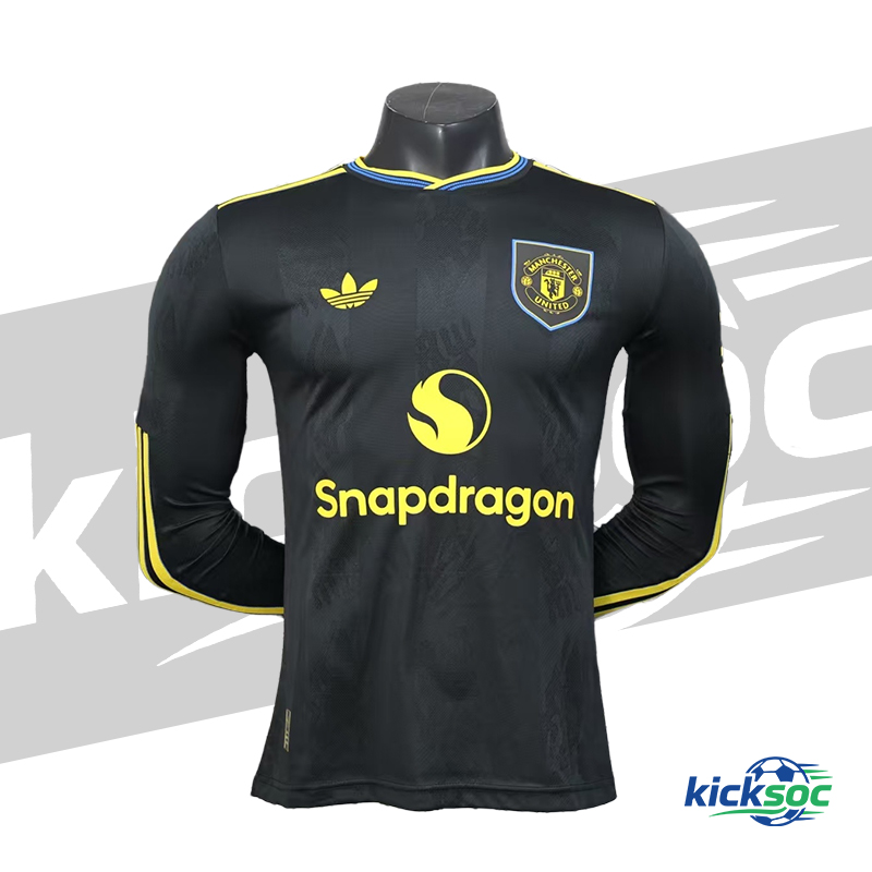 2025-2026 Manchester United Second Away Long-Sleeve Jersey (player-version) 