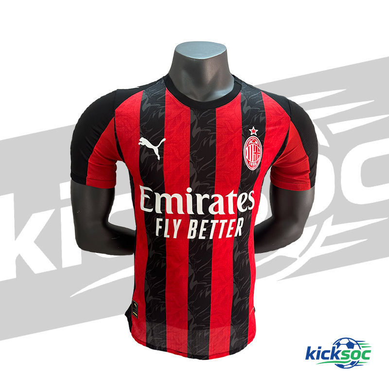 2025-2026 AC Milan Home Quick-Dry Short Sleeve Soccer Jersey (player-version)