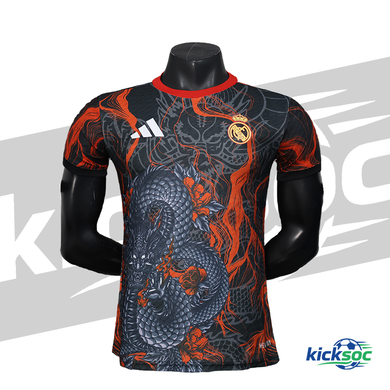 2025/2026 Real Madrid Black Dragon Special Edition Short-Sleeve Jersey ( Player ) 