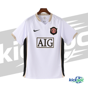 2006/2007 Manchester United Away Retro White Short-Sleeve Jersey ( Fan ) 