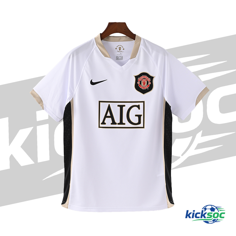 2006/2007 Manchester United Away Retro White Short-Sleeve Jersey ( Fan ) 