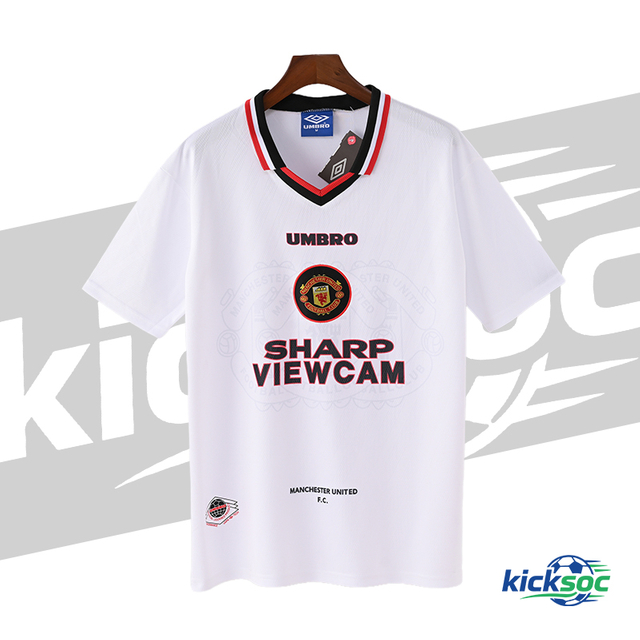 1996/1907 Manchester United Away Short-Sleeve Retro White Jersey ( Fan ) 