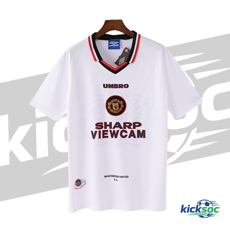 1996/1907 Manchester United Away Short-Sleeve Retro White Jersey ( Fan ) 
