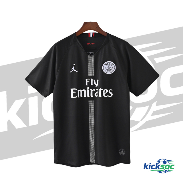 2018-2019-Paris-Home-Black-Retro-Short-Sleeve-Jersey ( Fan )
