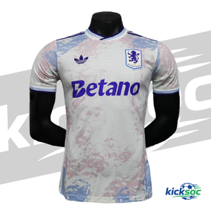 2025-2026 Aston Villa Away white Short-Sleeve Jersey ( Player )