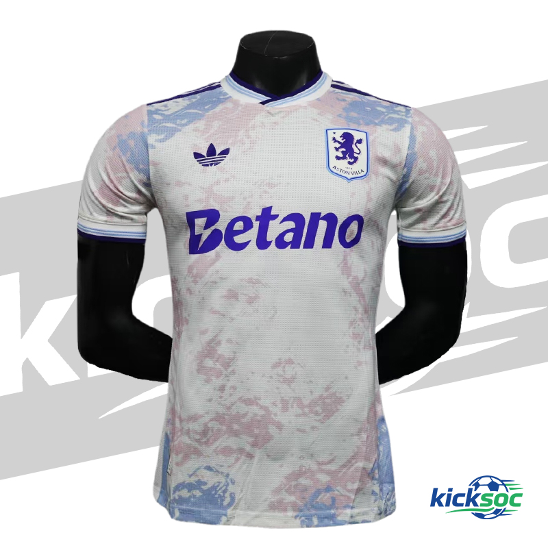2025-2026 Aston Villa Away white Short-Sleeve Jersey ( Player )