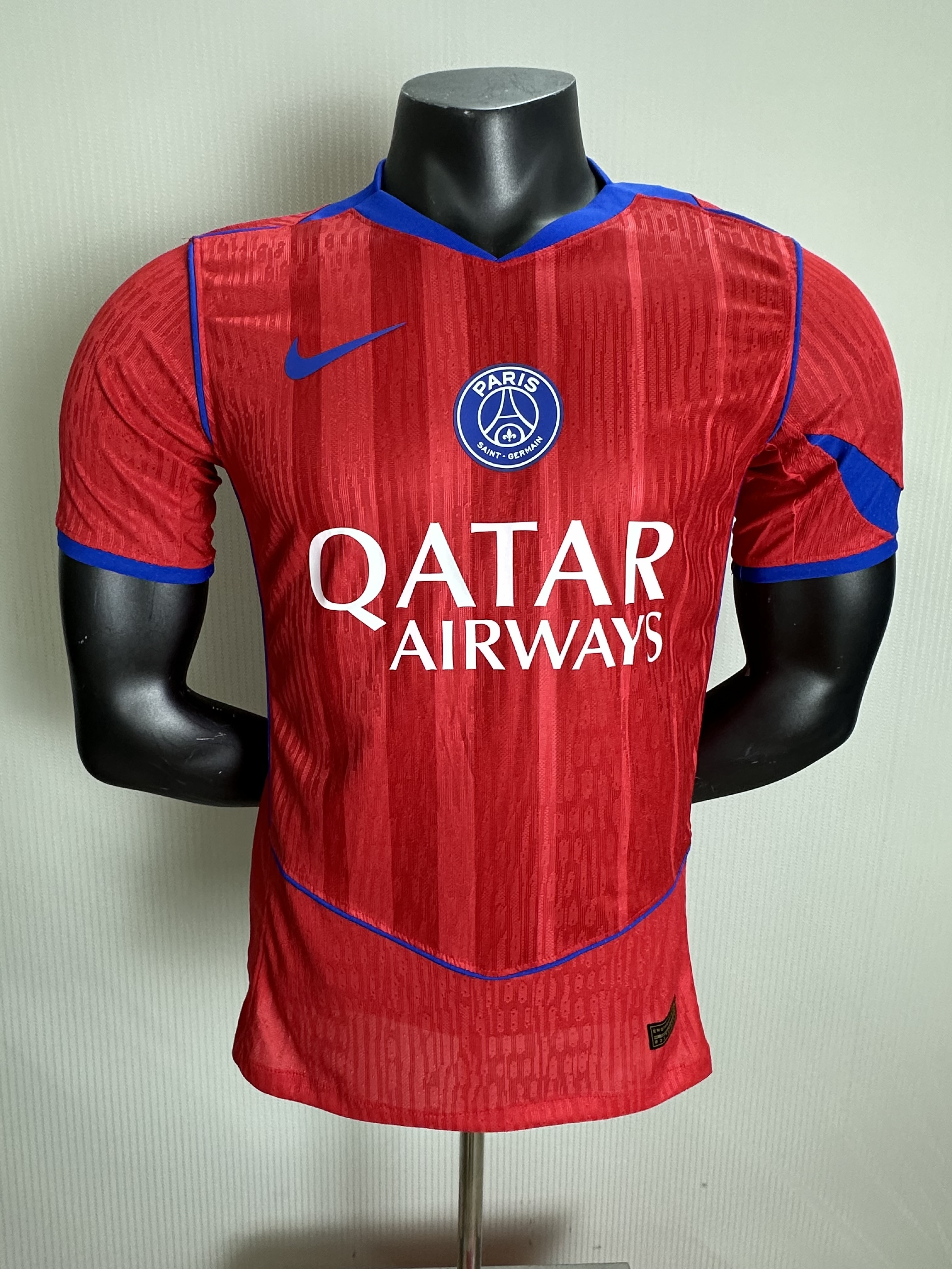 2025-2026 Paris Saint Germain Second Away Quick Dry Short Sleeve Jersey Red (player-version)