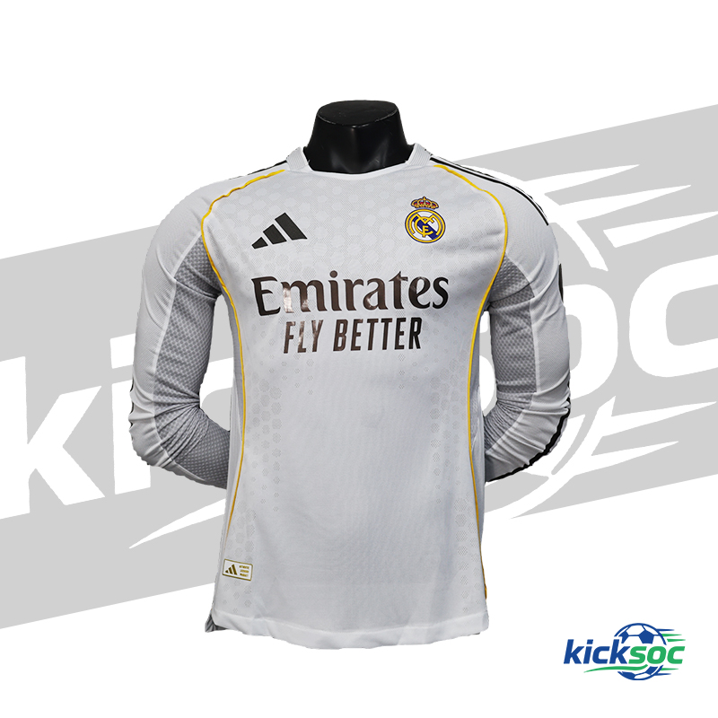 2025-2026 Real Madrid Season Second Away Quick-Drying long-Sleeved Jersey ( Player )