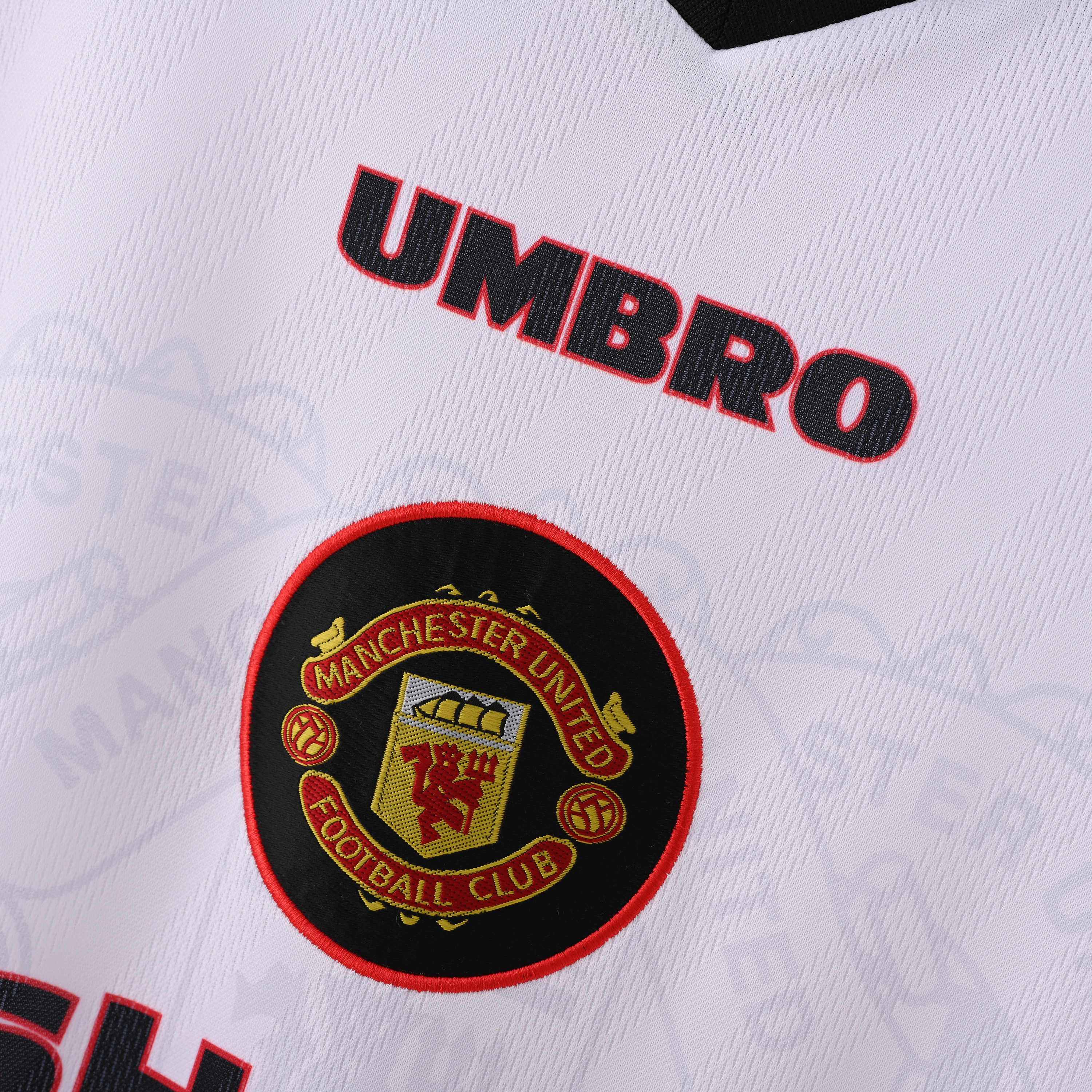1996/1907 Manchester United Away Short-Sleeve Retro White Jersey ( Fan ) 