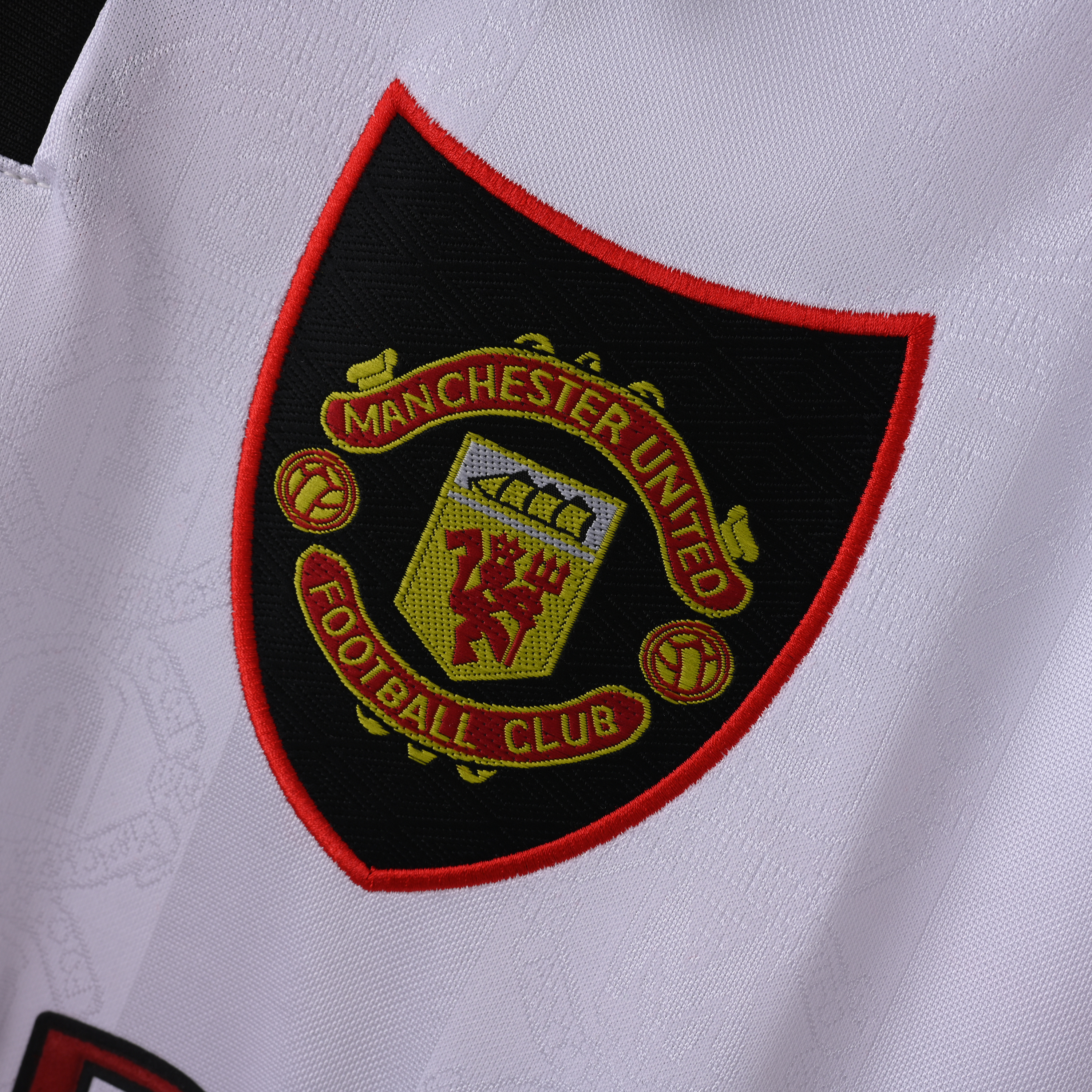 1998/1999 Manchester United Away Short-Sleeve Retro White Jersey ( Fan ) 