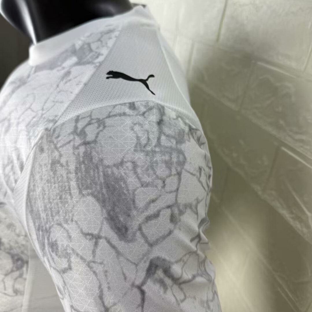 2025-2026 Manchester City Away Long-Sleeve White Football Jersey ( Player ) 