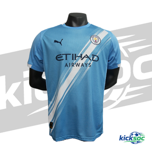 2025-2026 Manchester City home blue short sleeve jersey ( Fan )