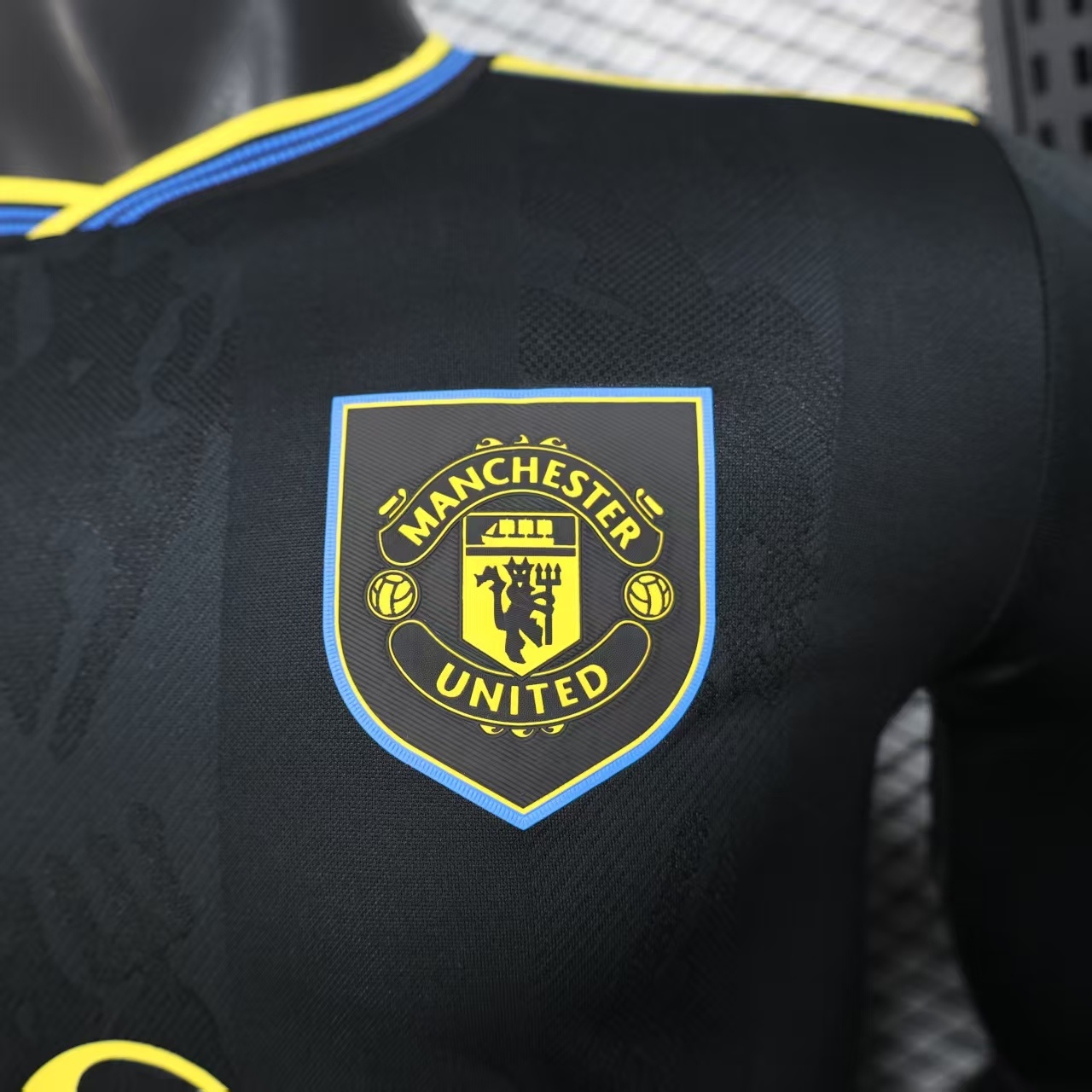 2025-2026 Manchester United Second Away Long-Sleeve Jersey (player-version) 
