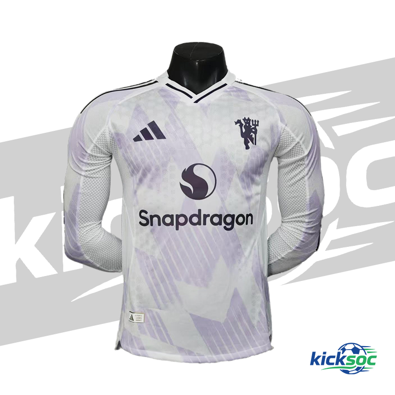 2025-2026 Manchester United away quick-dry long sleeve football jersey (player-version) 