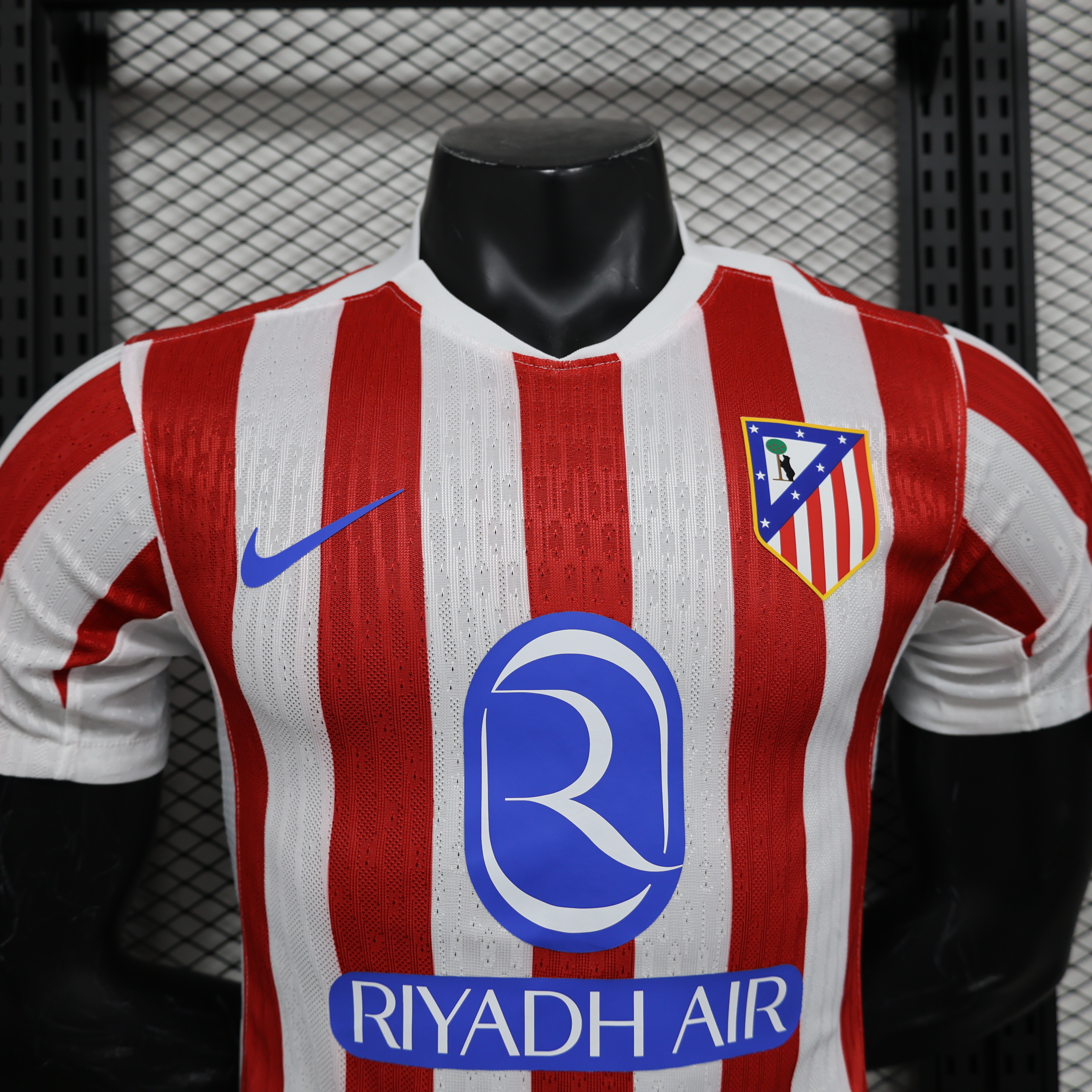 2025-2026 Atletico Madrid Home Soccer Quick-Dry Short Sleeve Jersey (player-version)