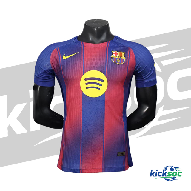 Barcelona 2025-2026 Home Moisture-Wicking Short Sleeve Soccer Jersey【player version】