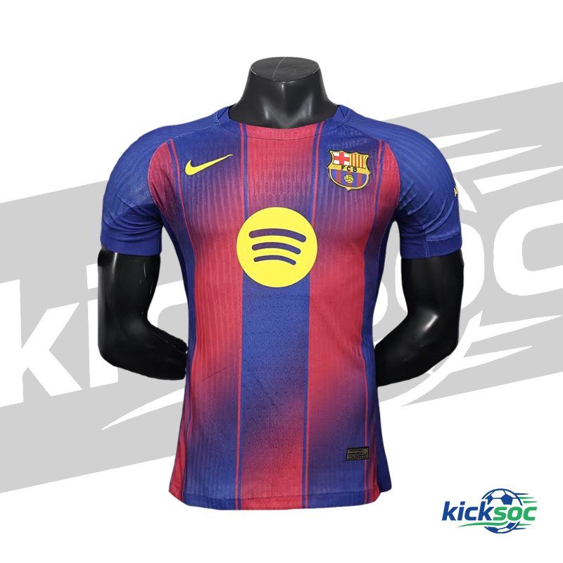 2025-2026 Barcelona Home Moisture-Wicking Short Sleeve Soccer Jersey (player-version)
