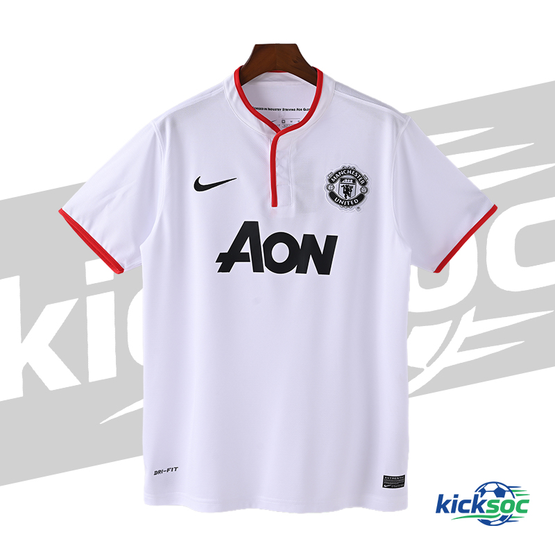  2012/2013 Manchester United Away Short-Sleeve Retro White Shirt ( Fan ) 