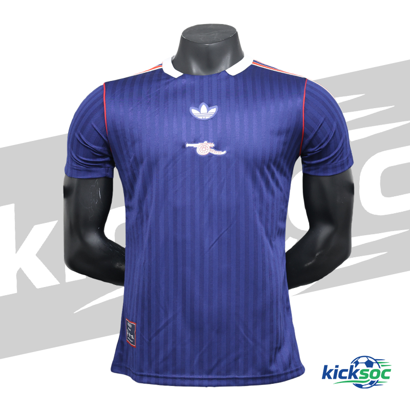 2025-2026 Arsenal Retro Commemorative Navy Short-Sleeve Soccer Jersey (Player) 