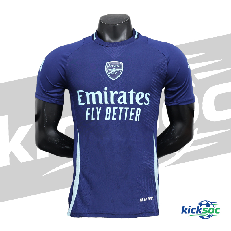 2025-2026 Arsenal Training Jersey Royal Blue Short Sleeve Football Shirt (Player)
