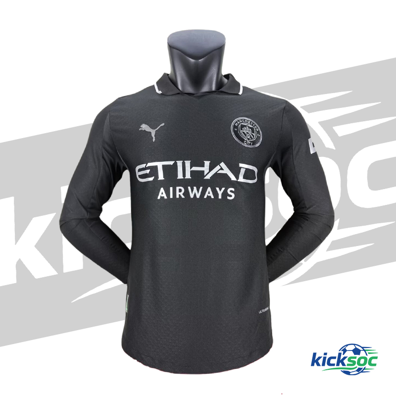 2025-2026 Manchester City Away Long Sleeve Football Jersey ( Player ) 