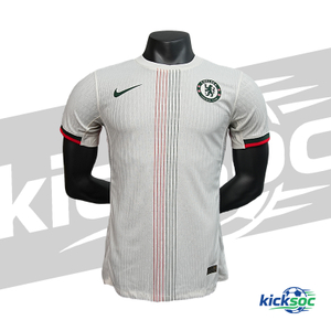 2025-2026 Chelsea away football quick dry short sleeve jersey white (player-With patch and number) 