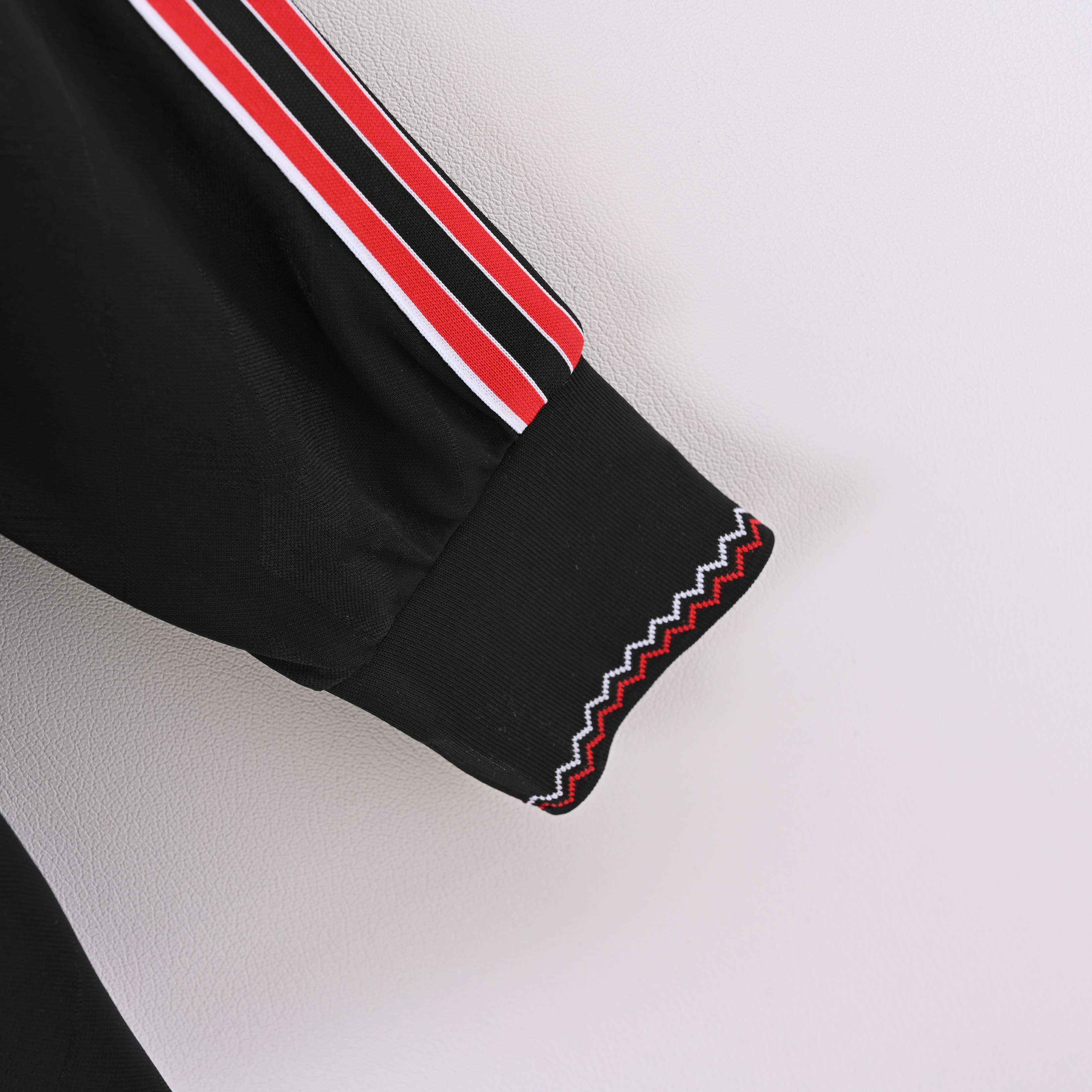 2024/2025 Manchester United Long Sleeve Black Patterned Casual Polo Shirt ( Fan Retro-Edition )