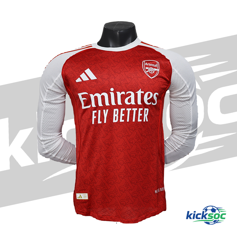 2025-2026 Arsenal season home long sleeve jersey red (player-version)