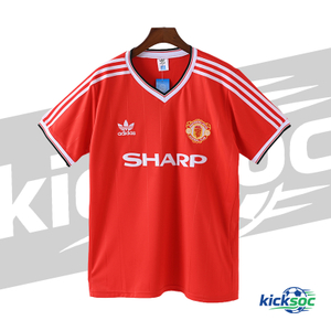 1983/1984 Manchester United Home Short-Sleeve Retro Red Jersey ( Fan ) 