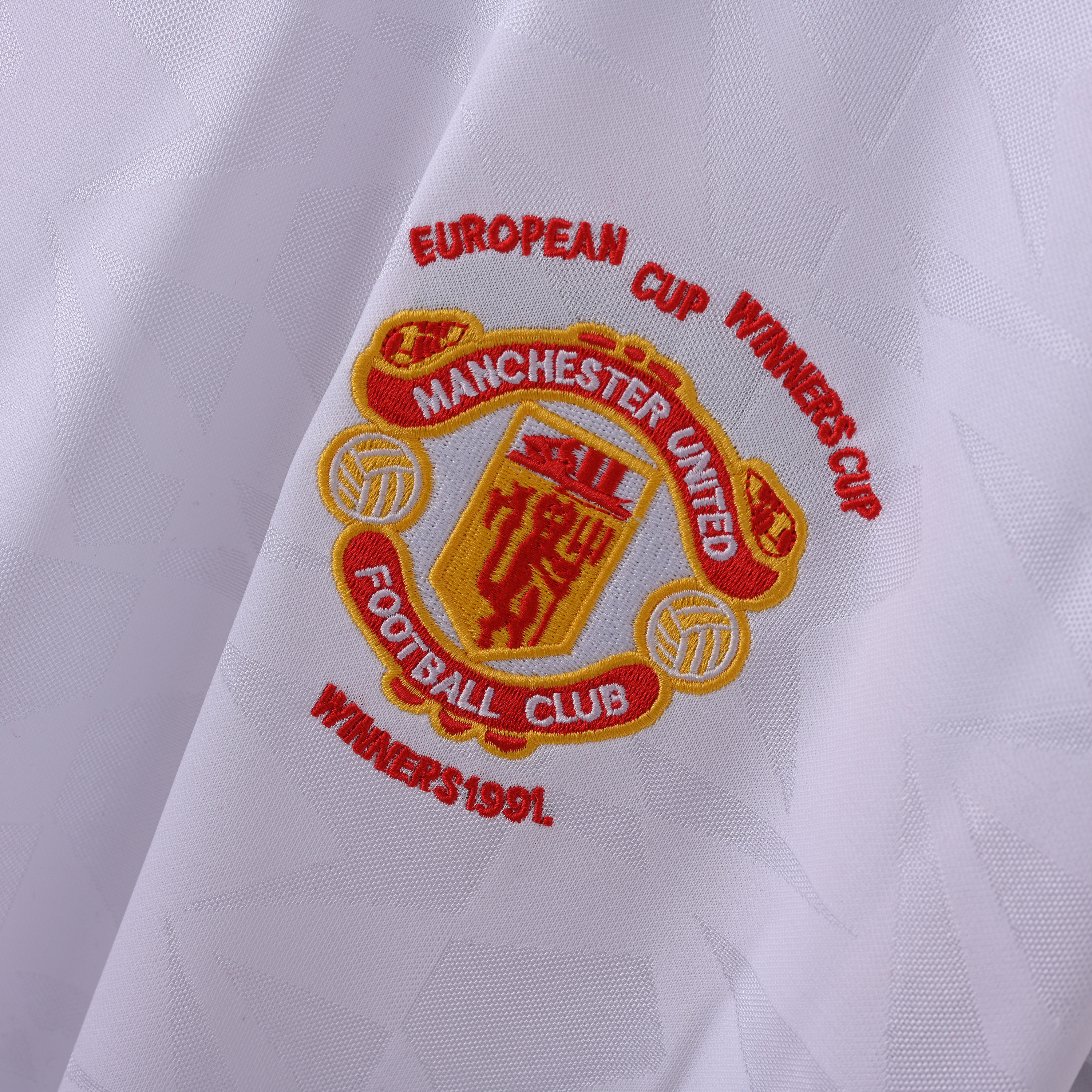 1990/1991 Manchester United Away Short-Sleeve Retro White Jersey ( Fan ) 