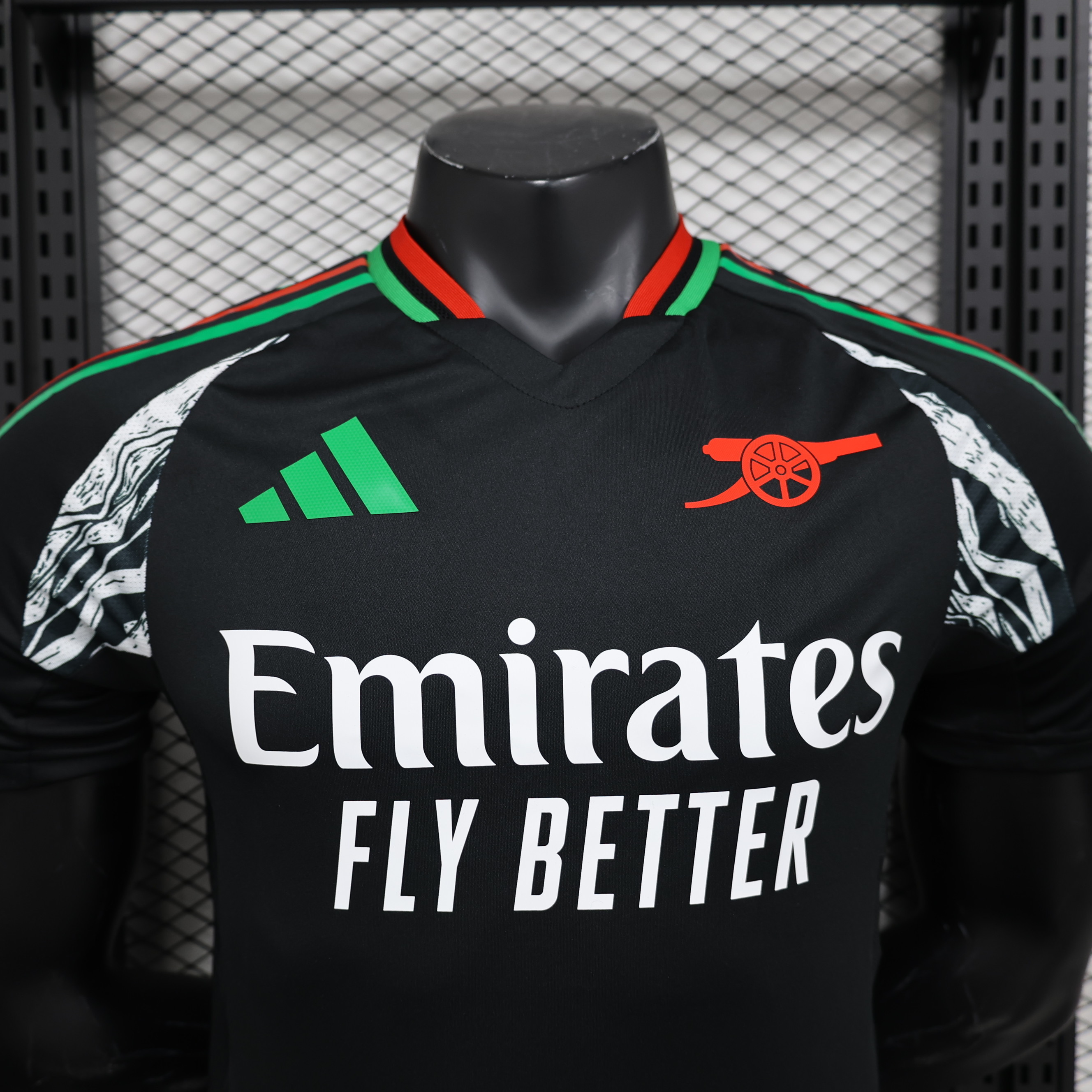 2024-2025 Arsenal Away Black short-Sleeve Jersey (Player) 